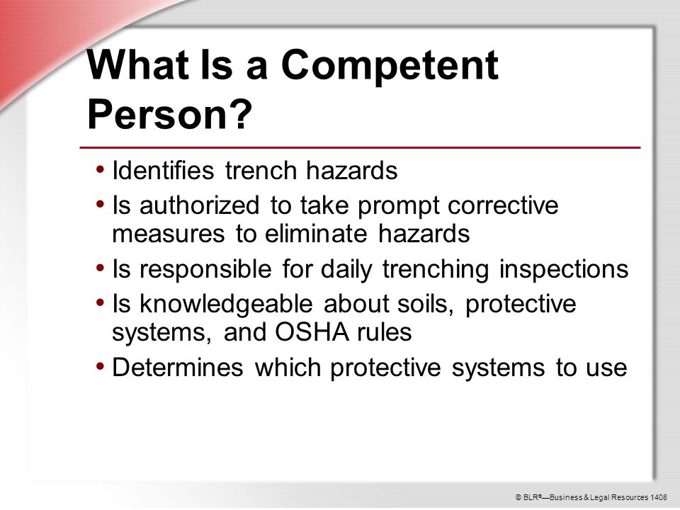 What does competent mean deals